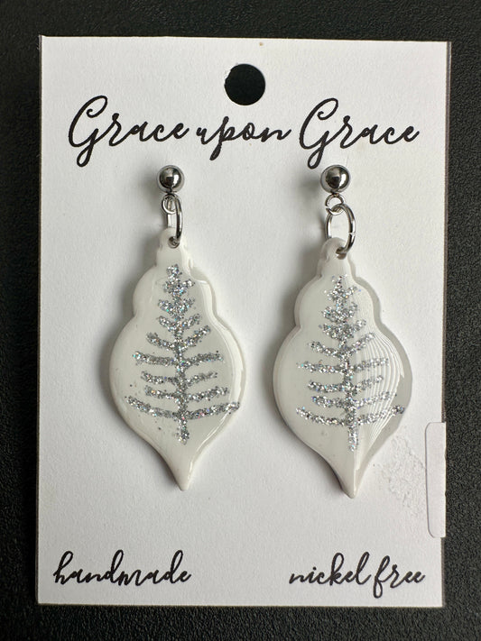 Glittery Tree Bauble Dangles