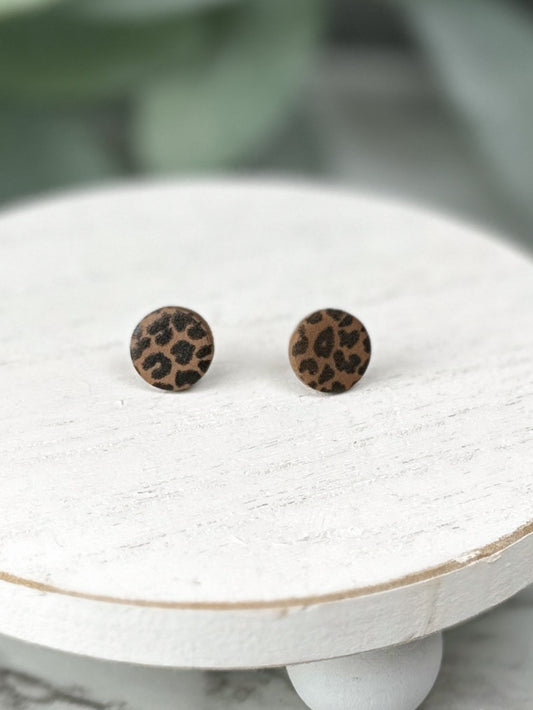Leopard Print Studs