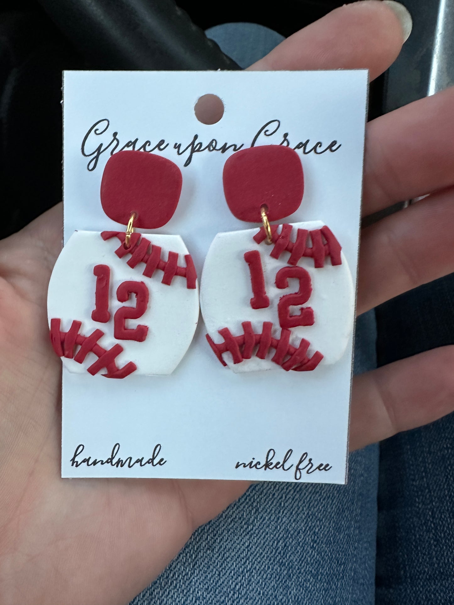 Custom Baseball Number Dangles