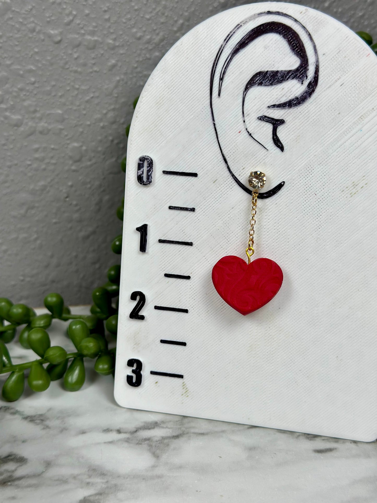 Puffy Heart Dangles