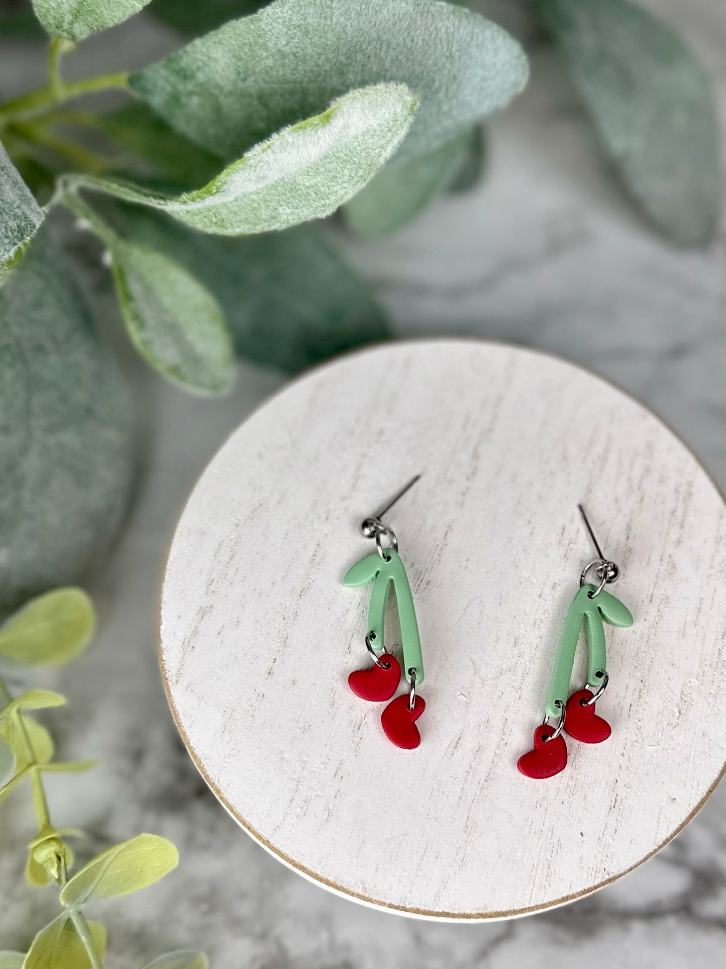 Heart Cherry Dangles