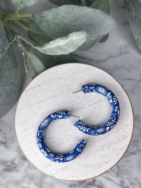 Flower Mosaic Hoops