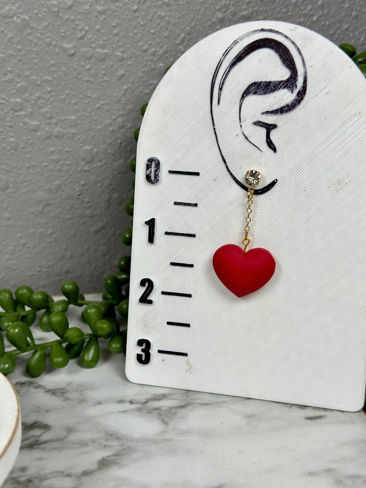 Puffy Heart Dangles