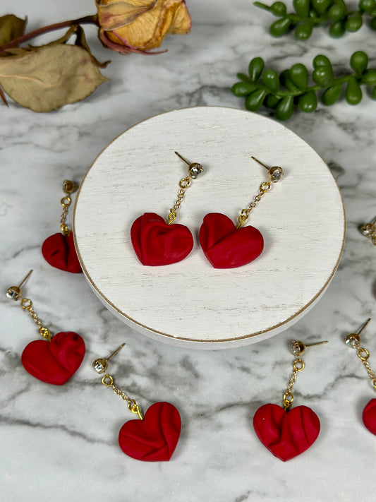 Draped Heart Dangles