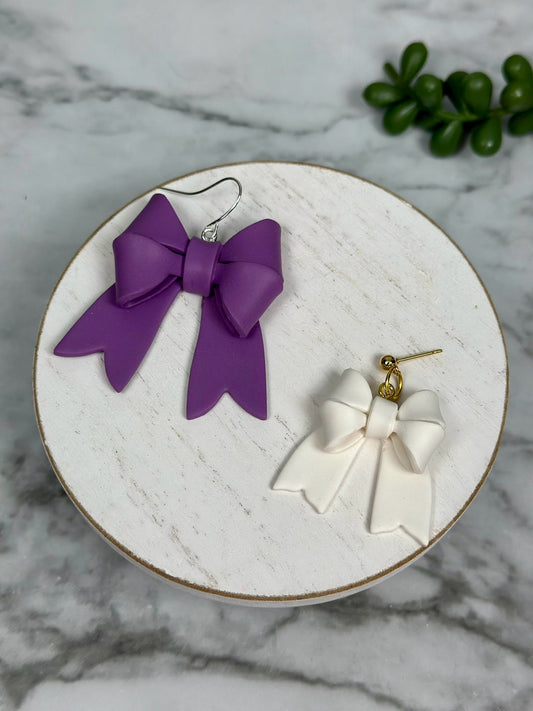 Double Ribbon Bow Dangles