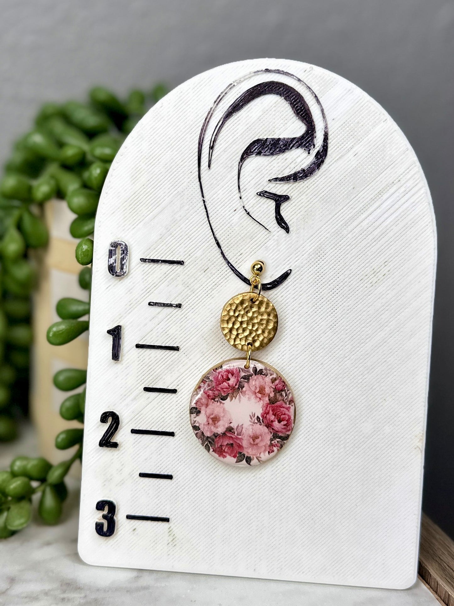 Vintage Floral Wreath Dangles