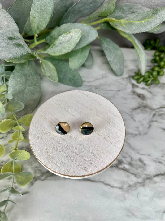Stone Effect Button Studs