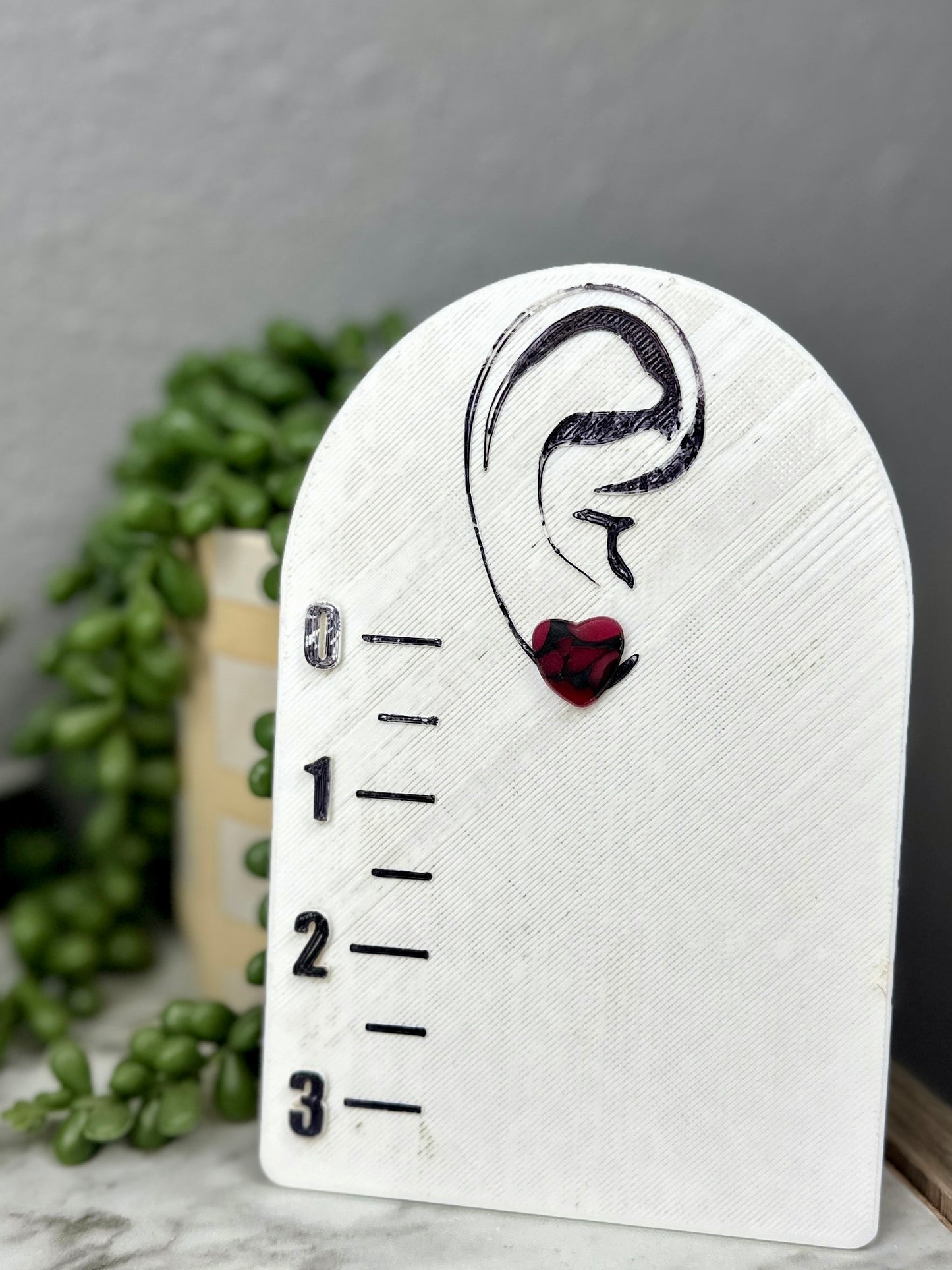 Stained Glass Heart Studs - Reds/Pinks