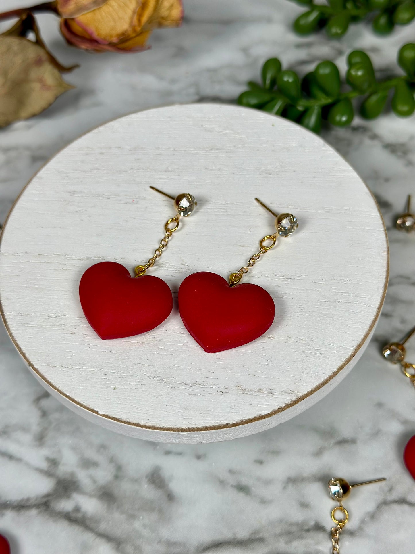 Puffy Heart Dangles
