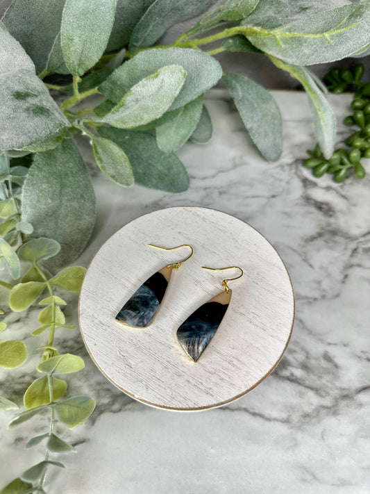 Stone Effect Triangle Dangles
