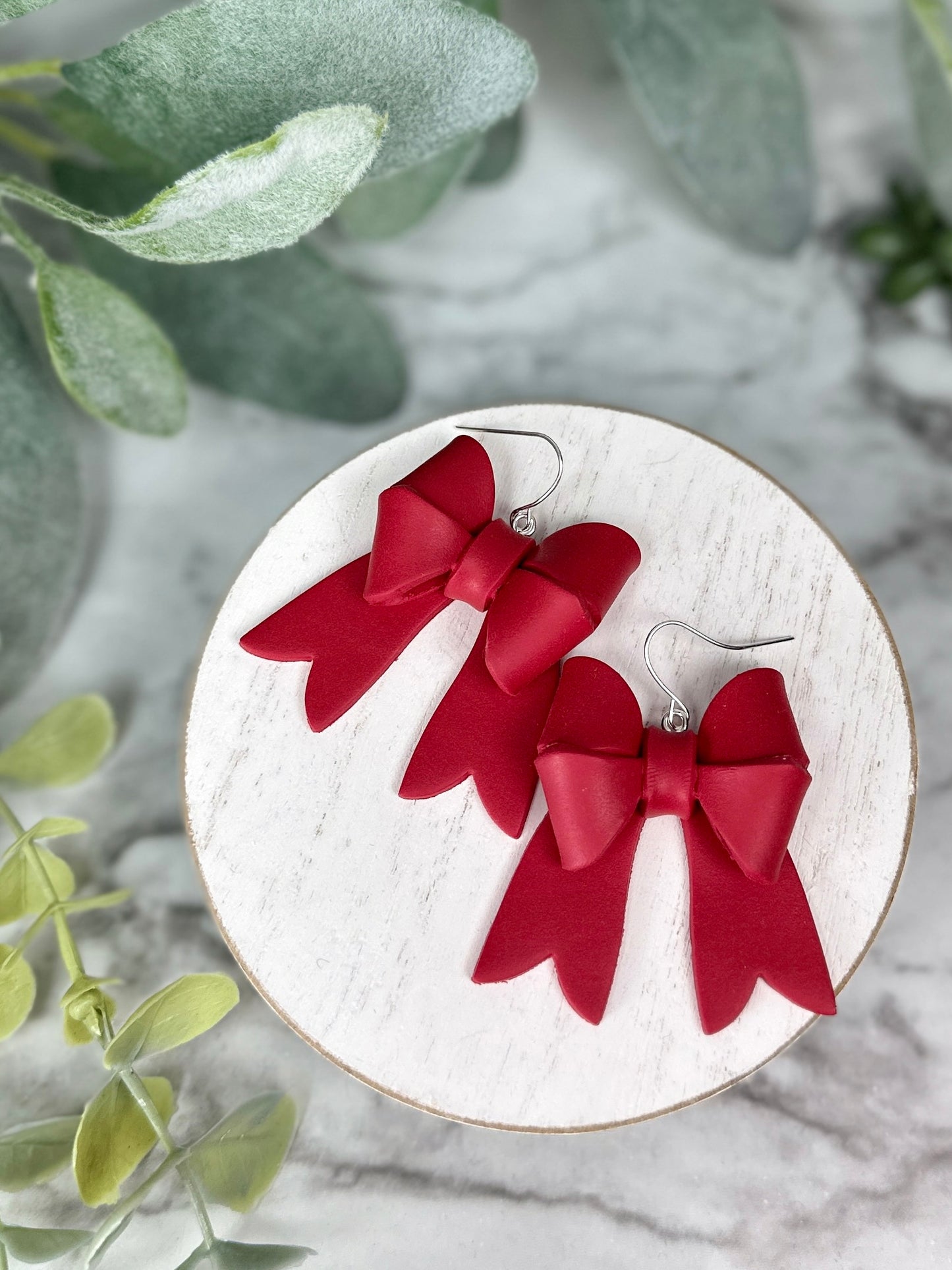 Double Ribbon Bow Dangles