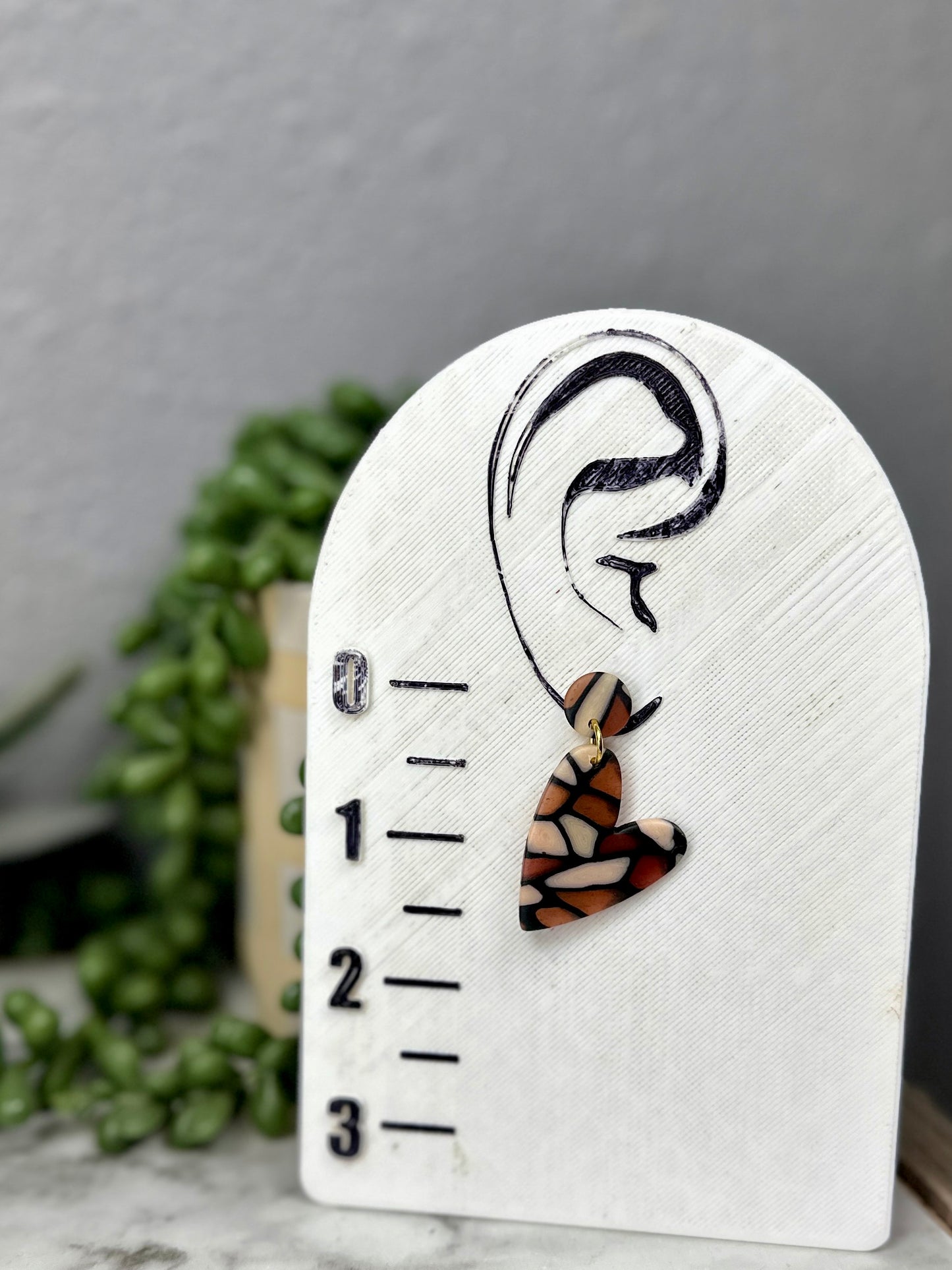 Stained Glass Heart Dangles - Neturals
