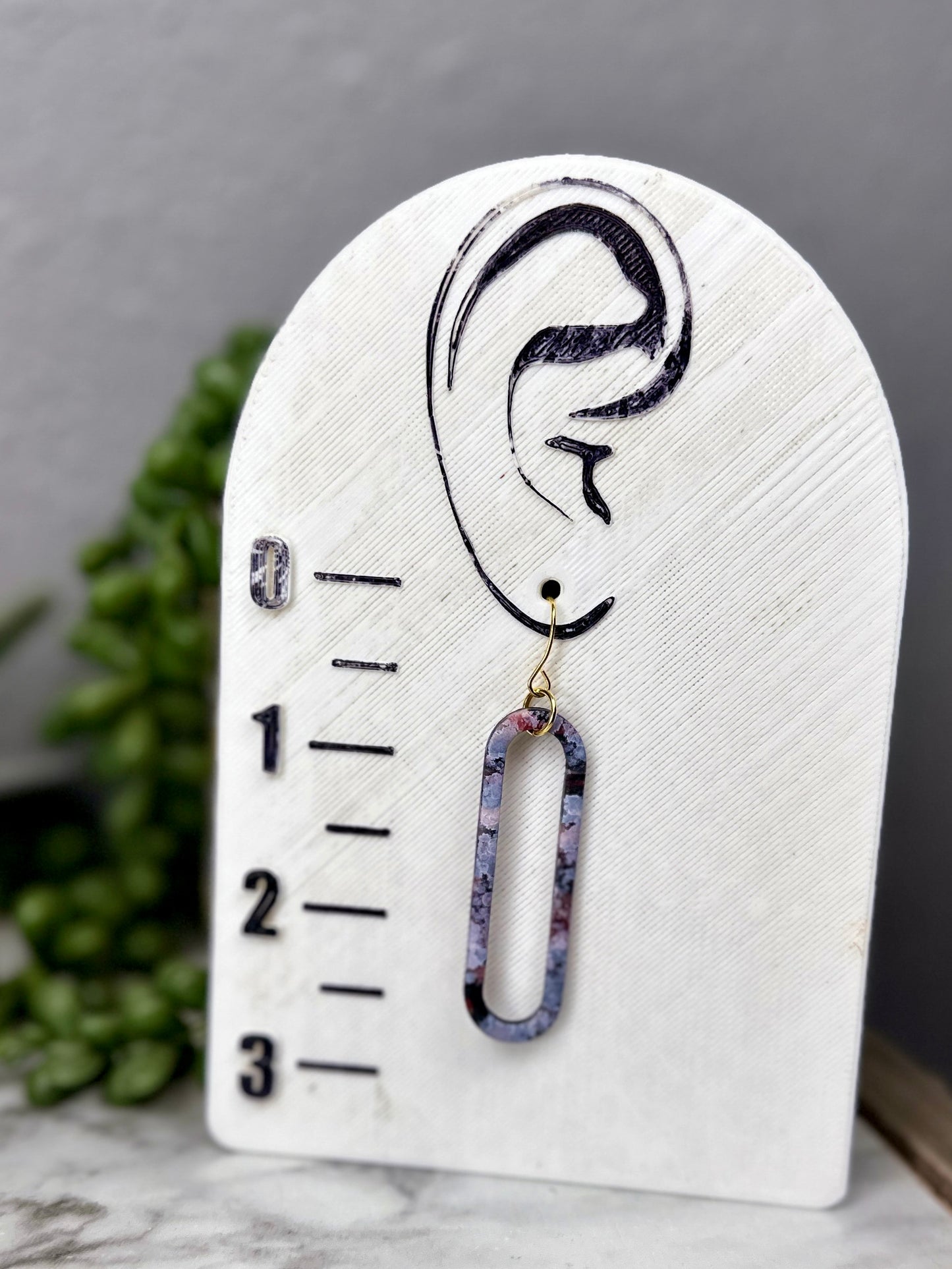 Skinny Hollow Oval Dangles
