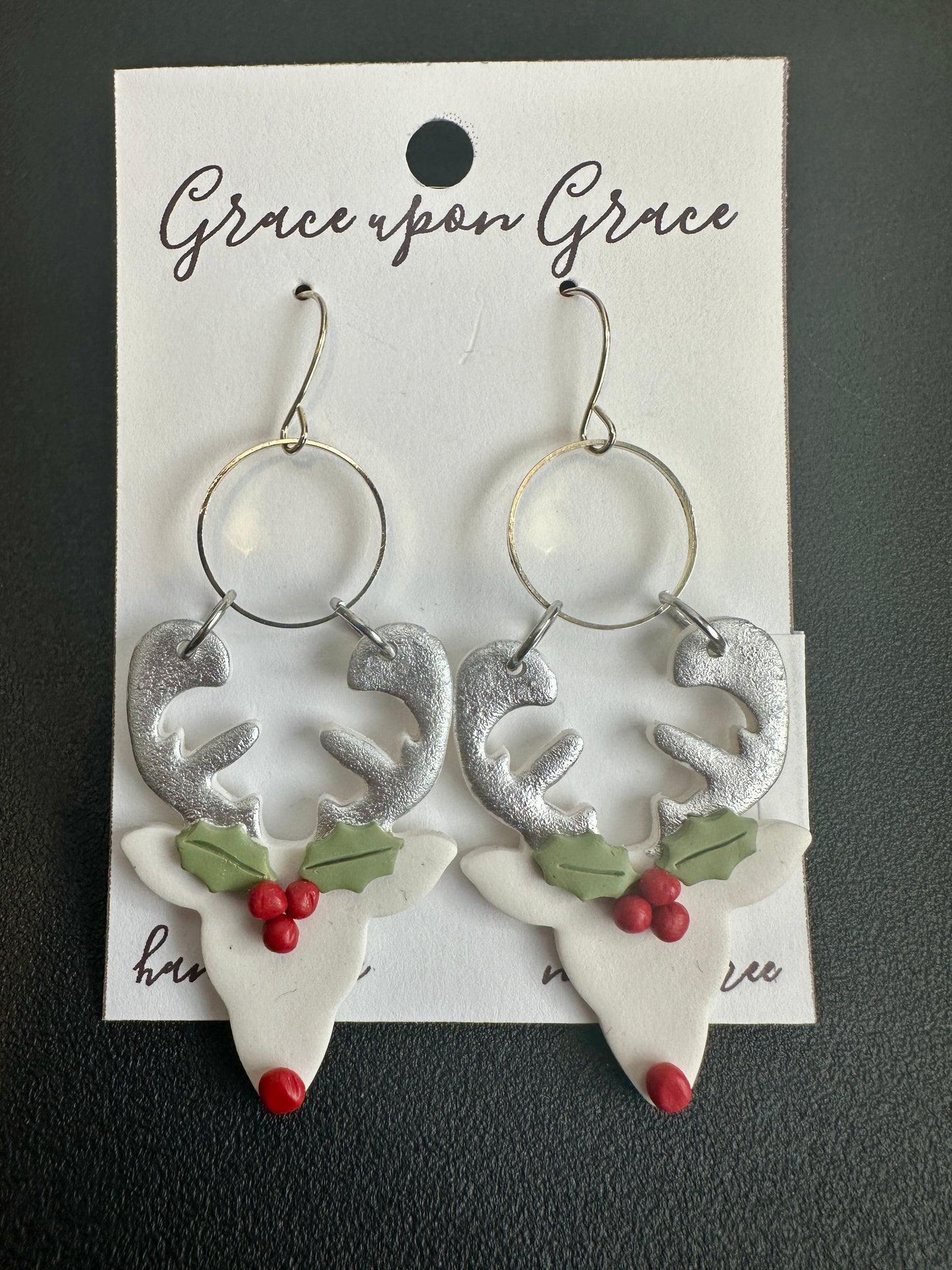 White Reindeer Dangles