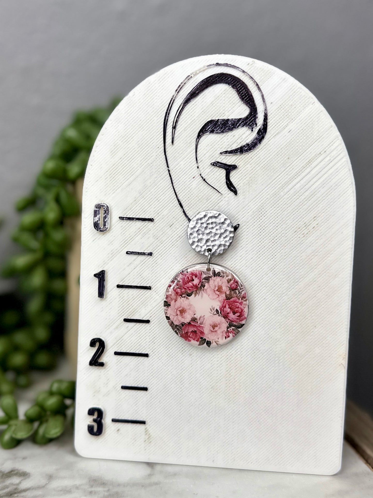 Vintage Floral Wreath Dangles