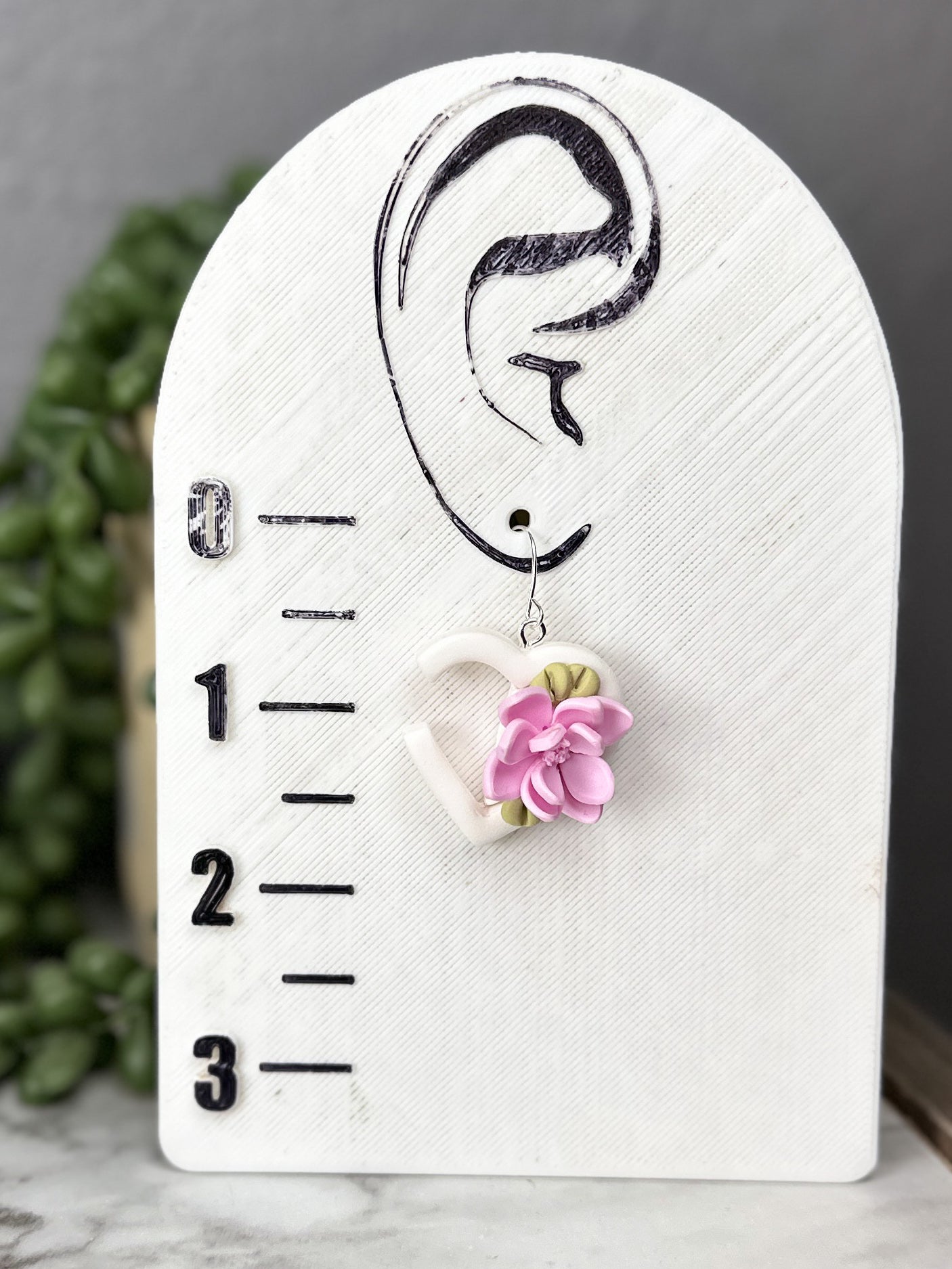 Floral Open Heart Dangles