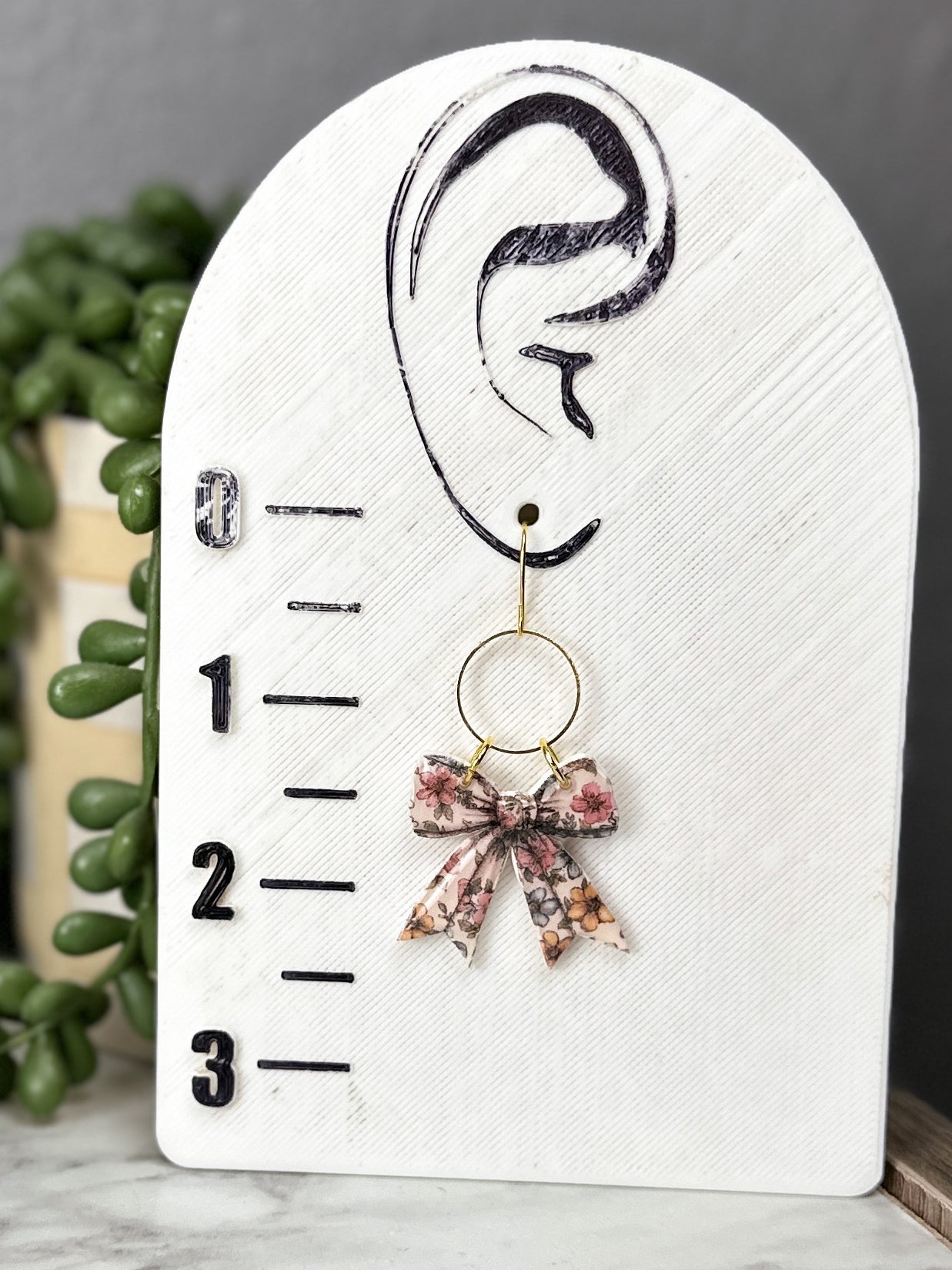 Floral Bow Dangles
