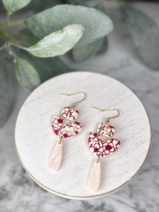 Painted Cherry Blossom Dangles 1