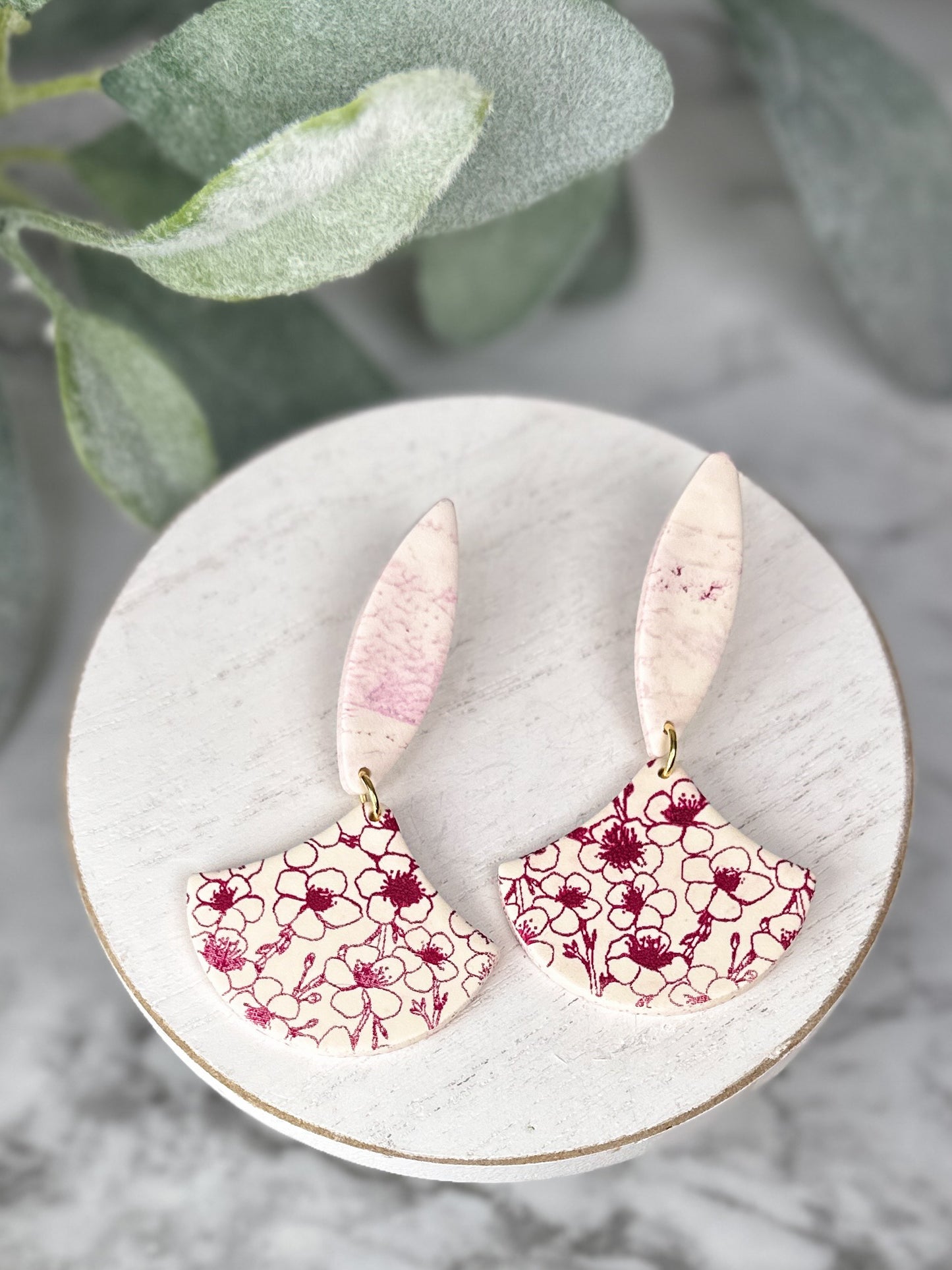 Painted Cherry Blossom Dangles 2
