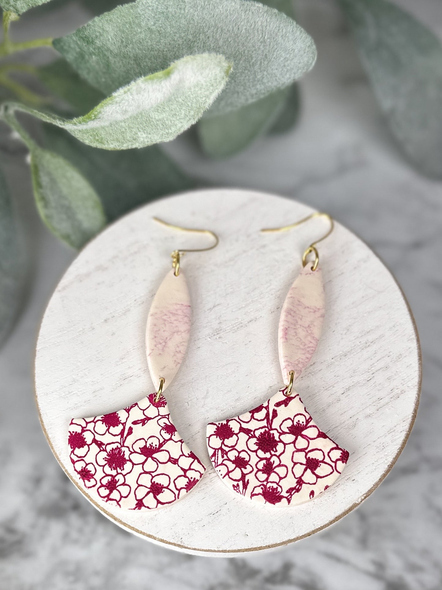 Painted Cherry Blossom Dangles 2