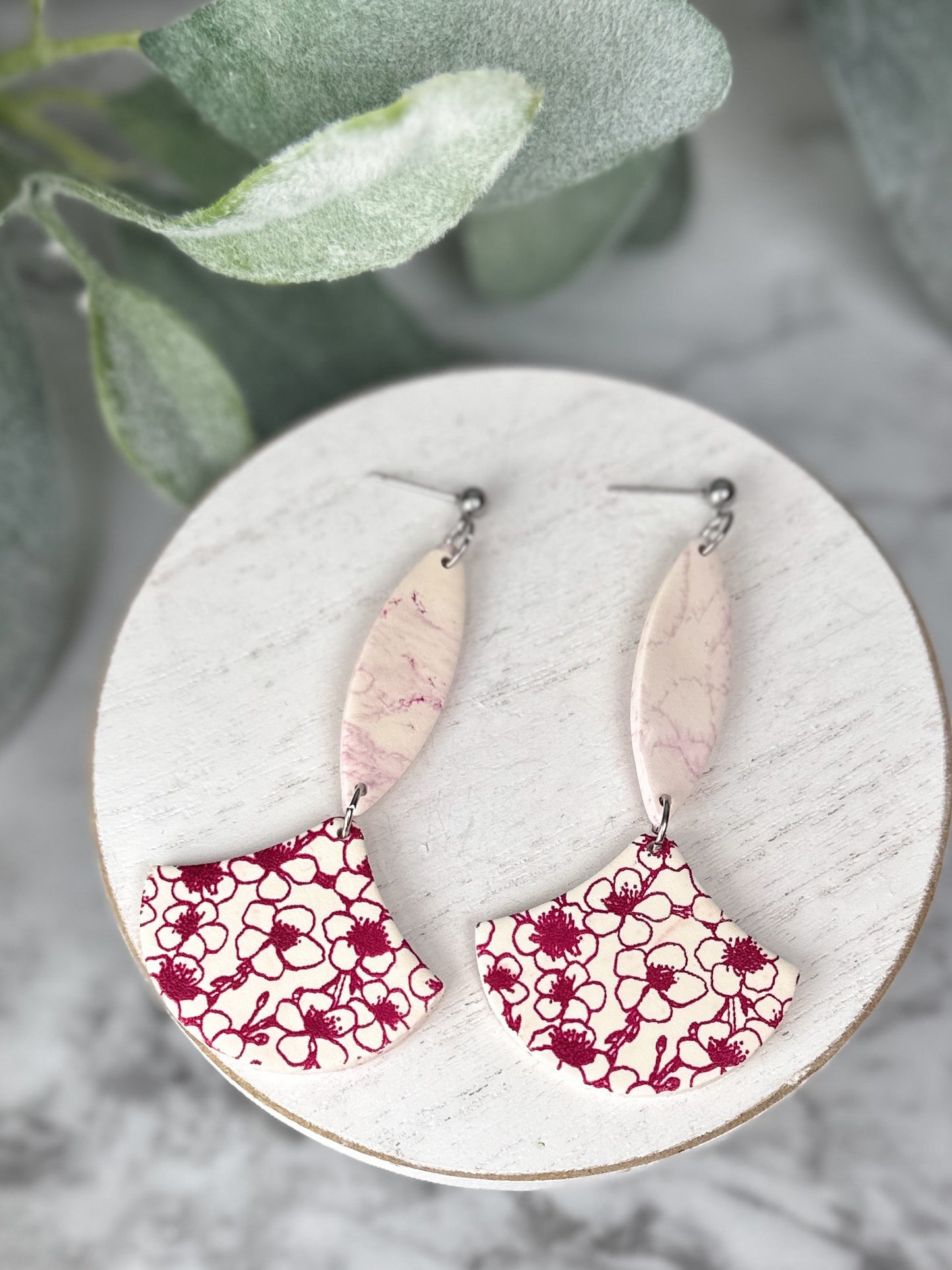 Painted Cherry Blossom Dangles 2
