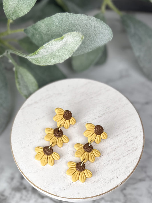 Triple Sunflower Dangles