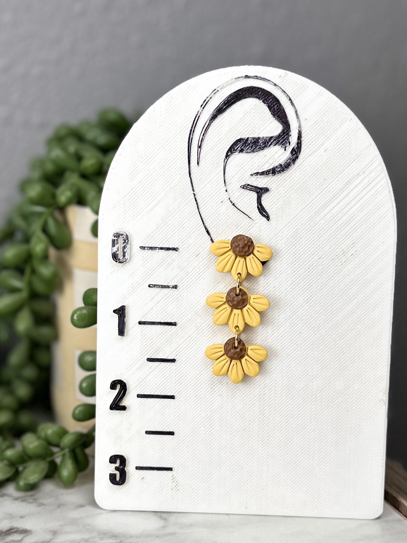 Triple Sunflower Dangles
