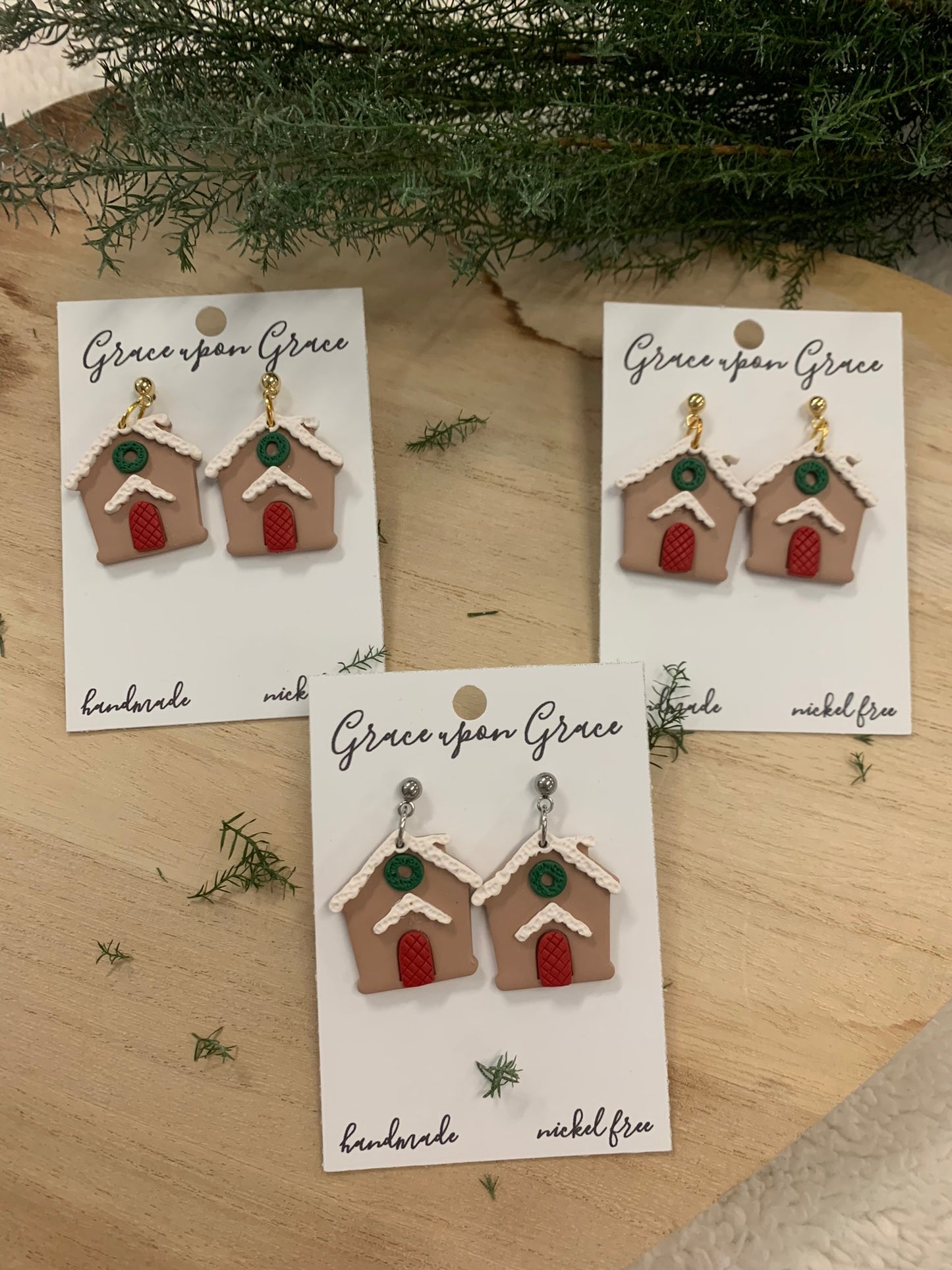 Gingerbread House Dangles