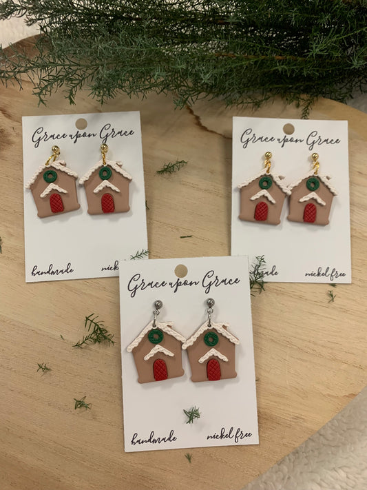 Gingerbread House Dangles