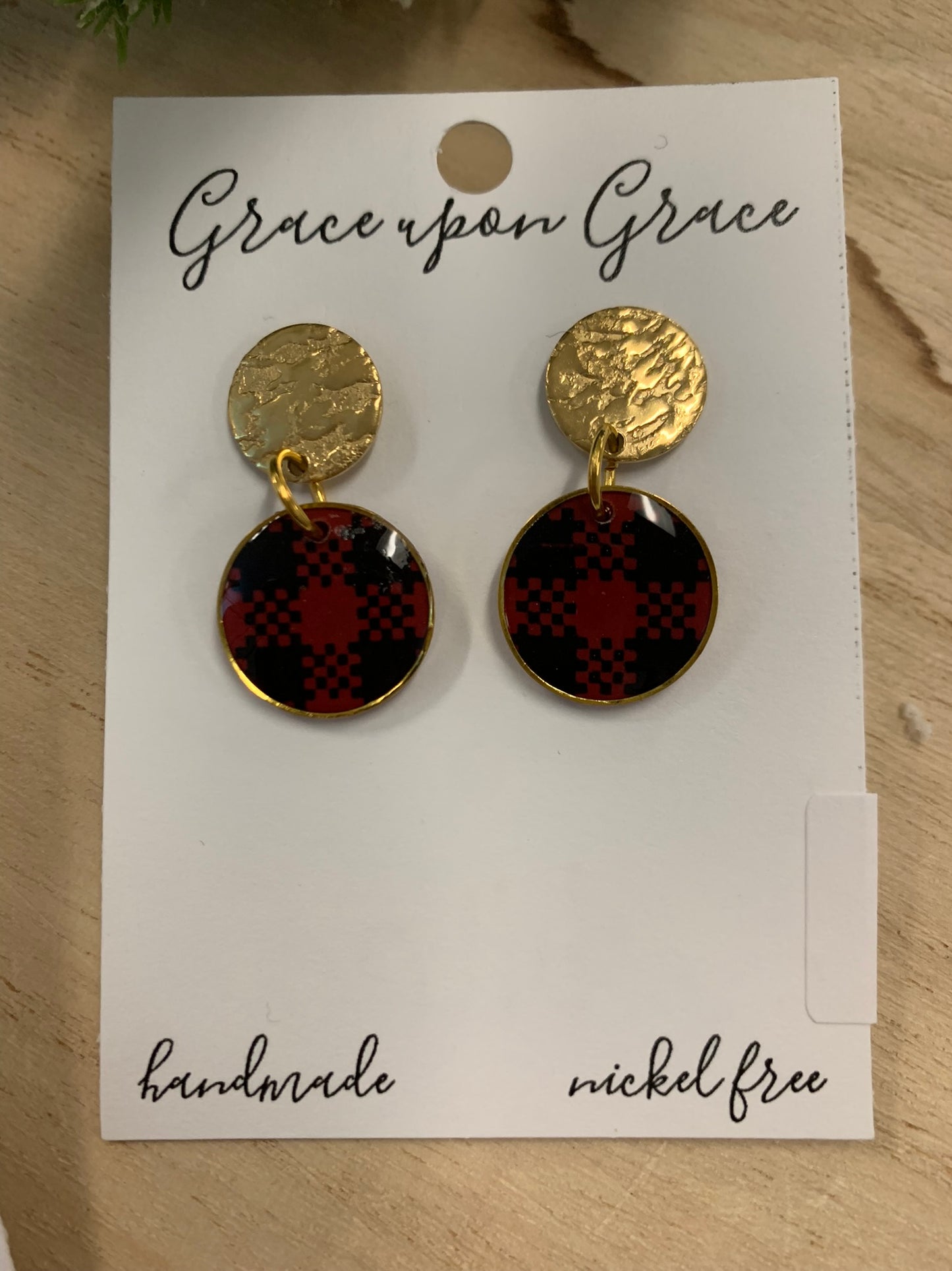 Buffalo Plaid Dangles - Short
