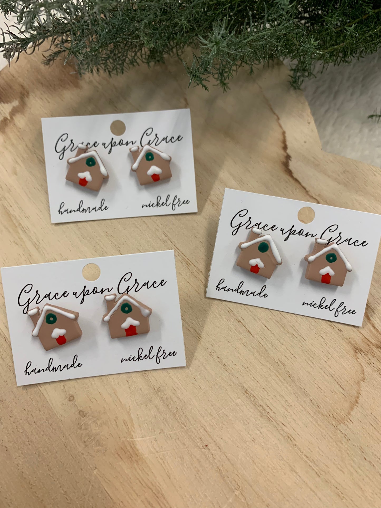Gingerbread House Studs
