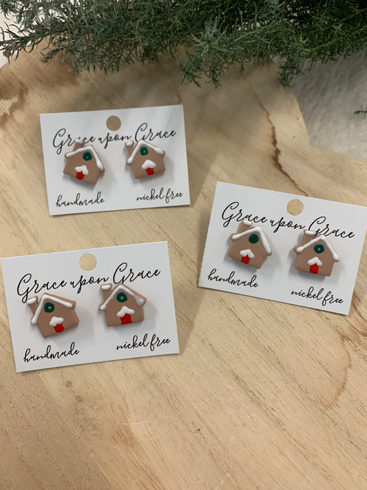 Gingerbread House Studs