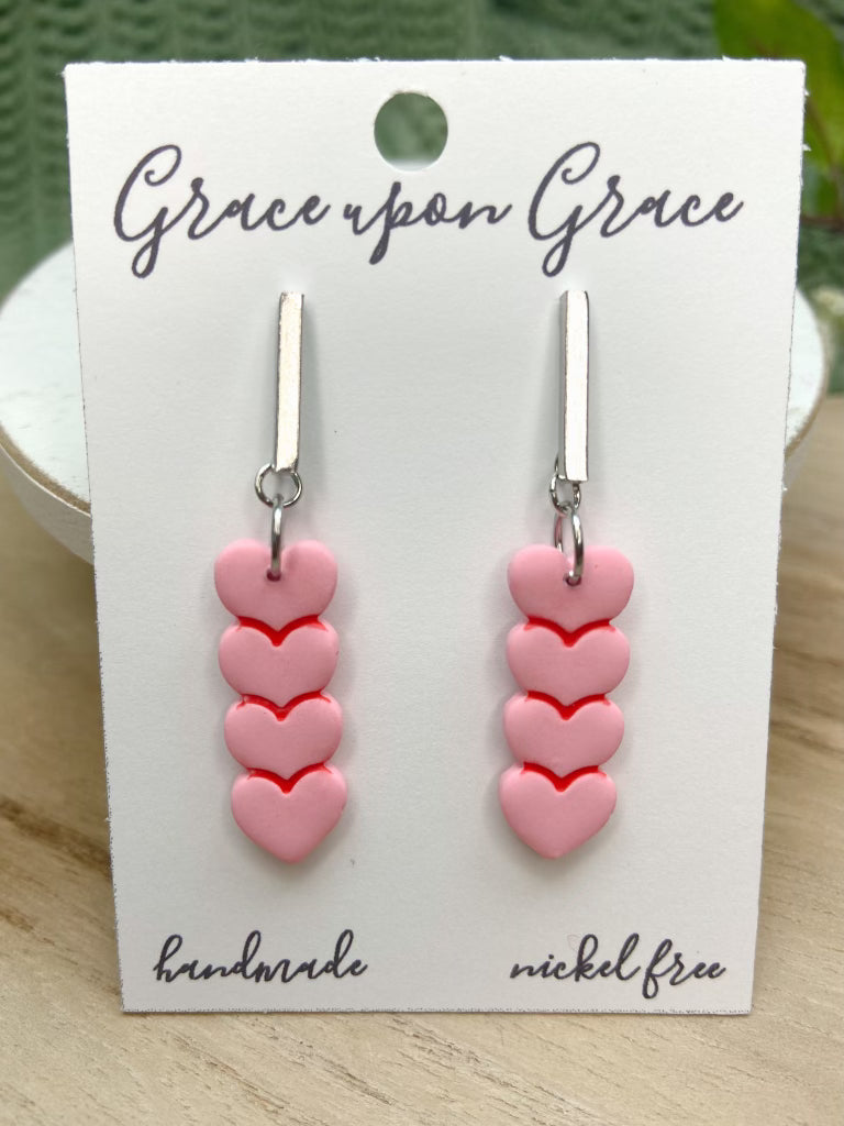 Stacked Heart Dangles