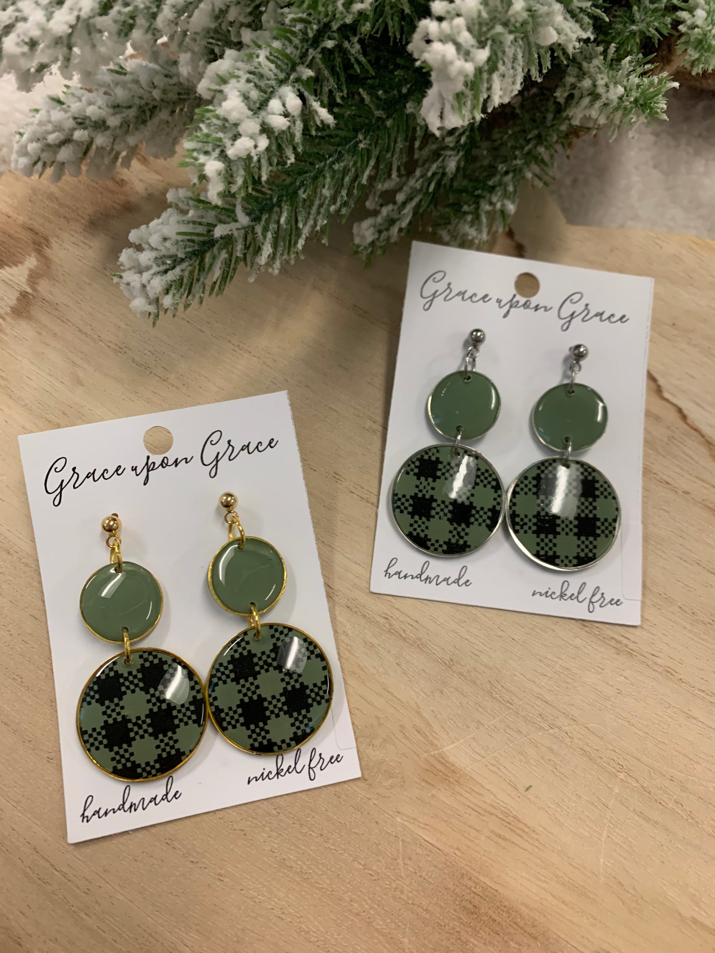 Buffalo Plaid Dangles - Long