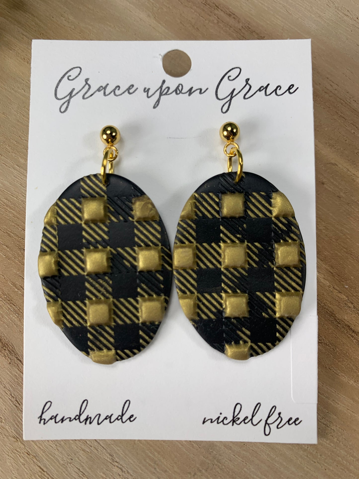 Buffalo Plaid Raised Texture Dangles