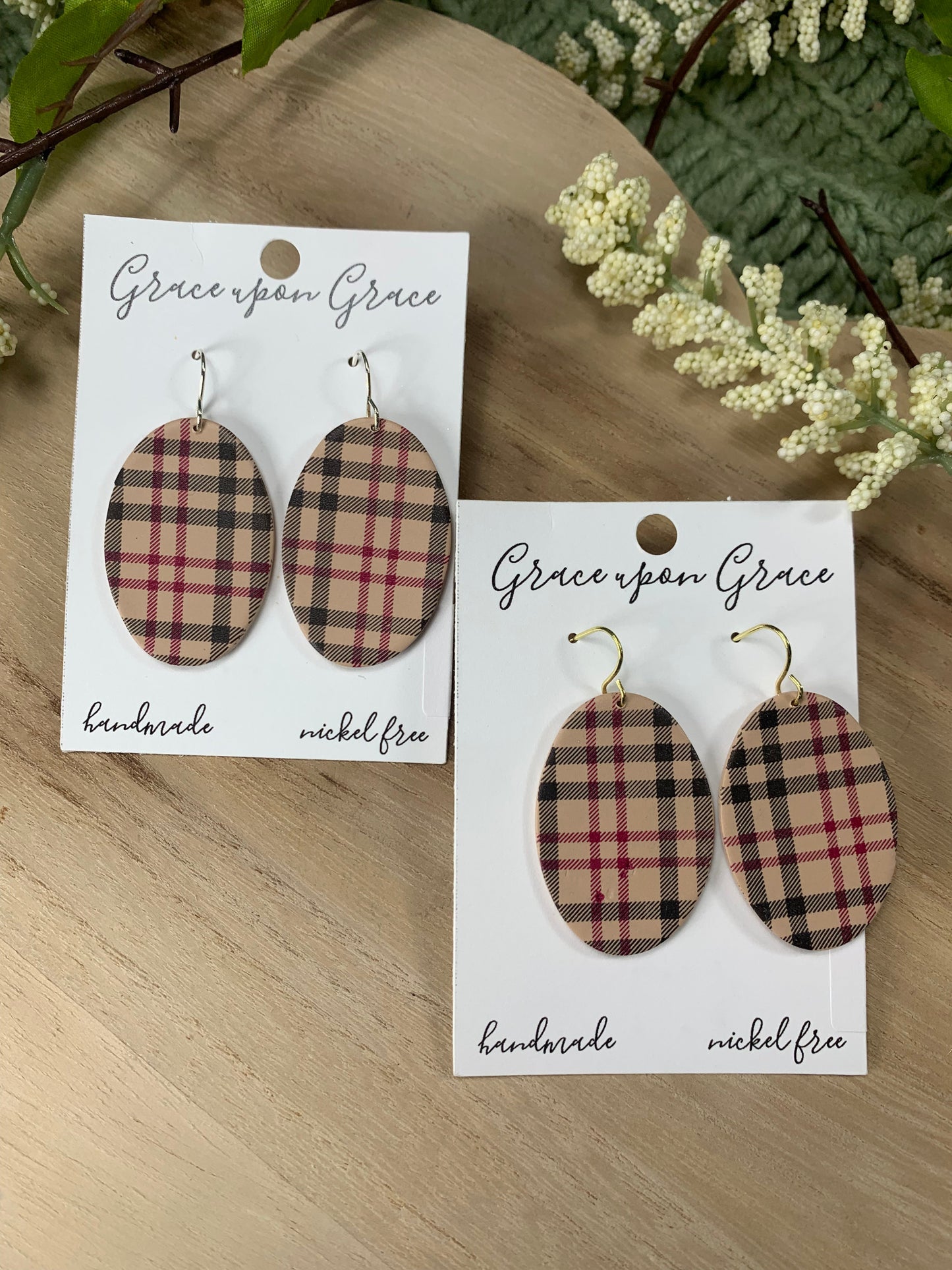 Tartan Plaid Dangles - Simple