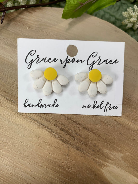 Half Daisy Studs