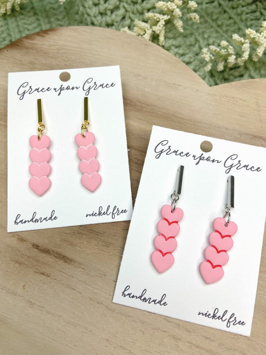 Stacked Heart Dangles