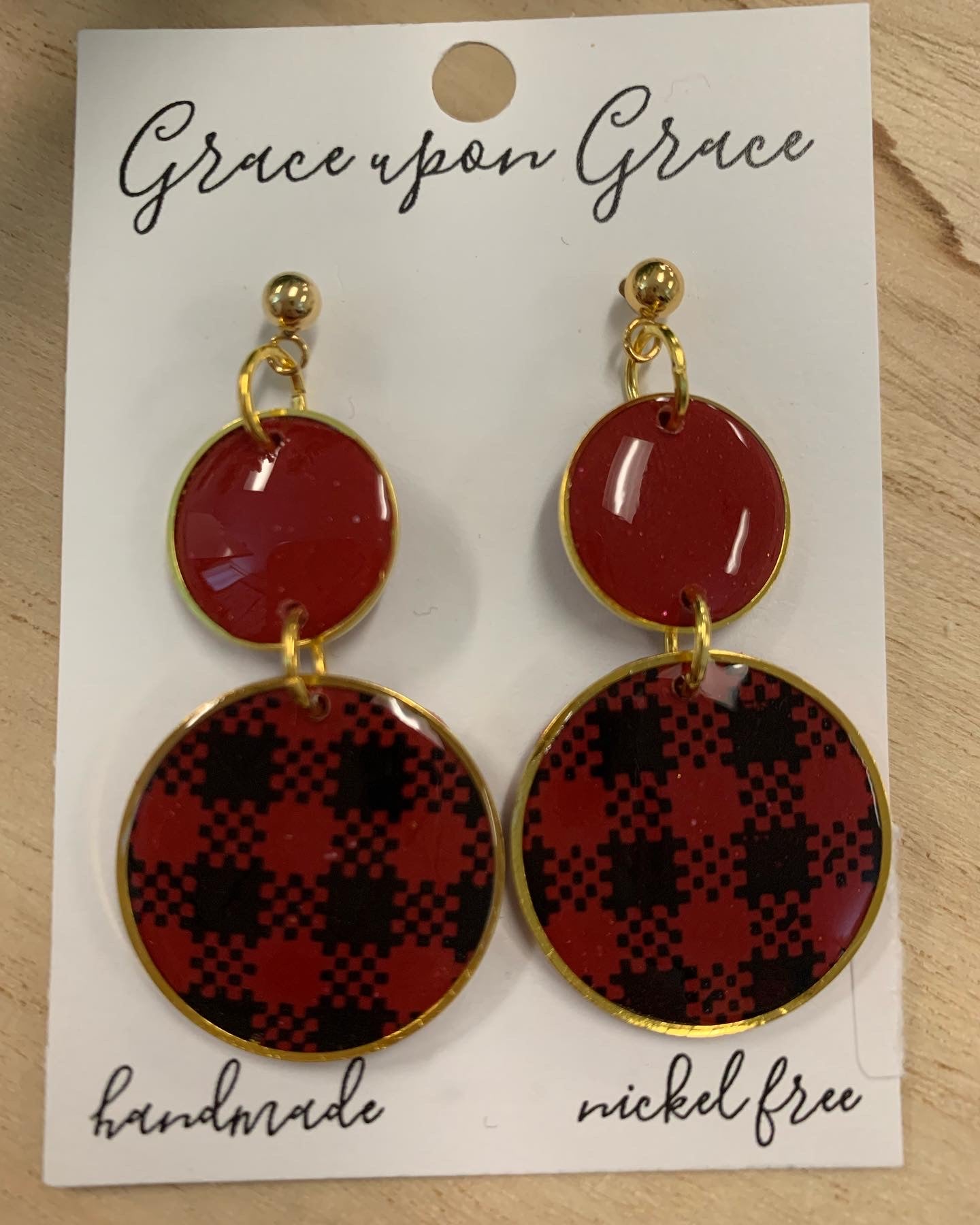 Buffalo Plaid Dangles - Long