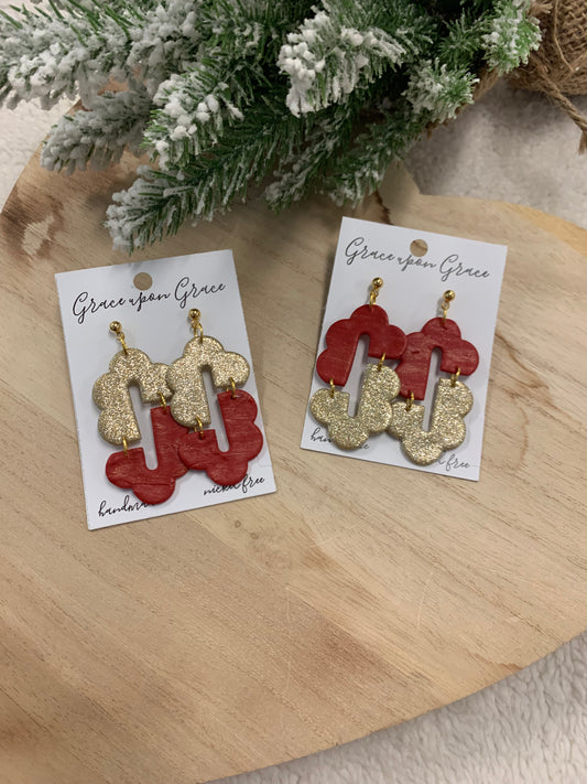 Mariana Dangles - Glittery Gold