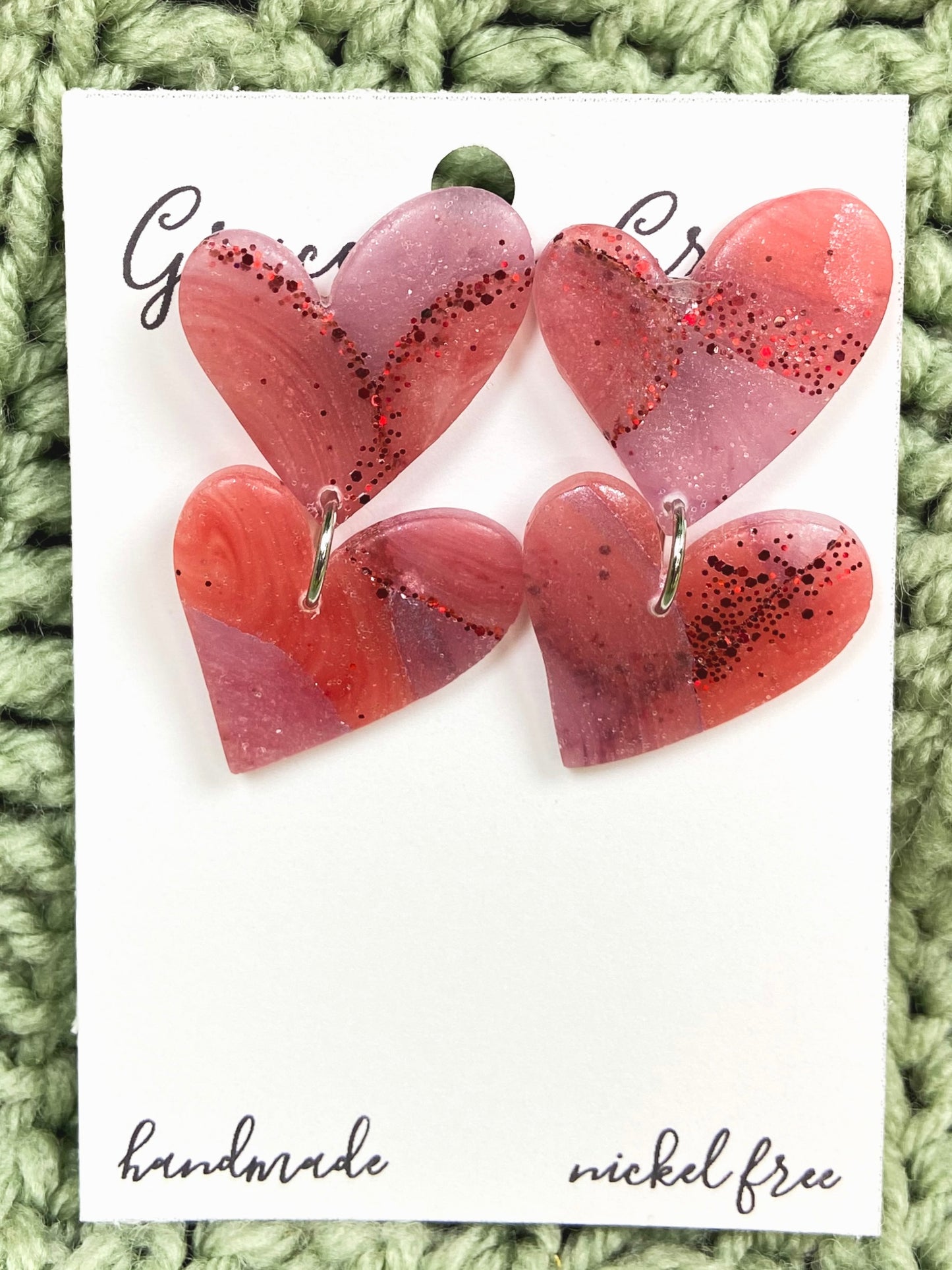 Asymmetrical Heart Dangles