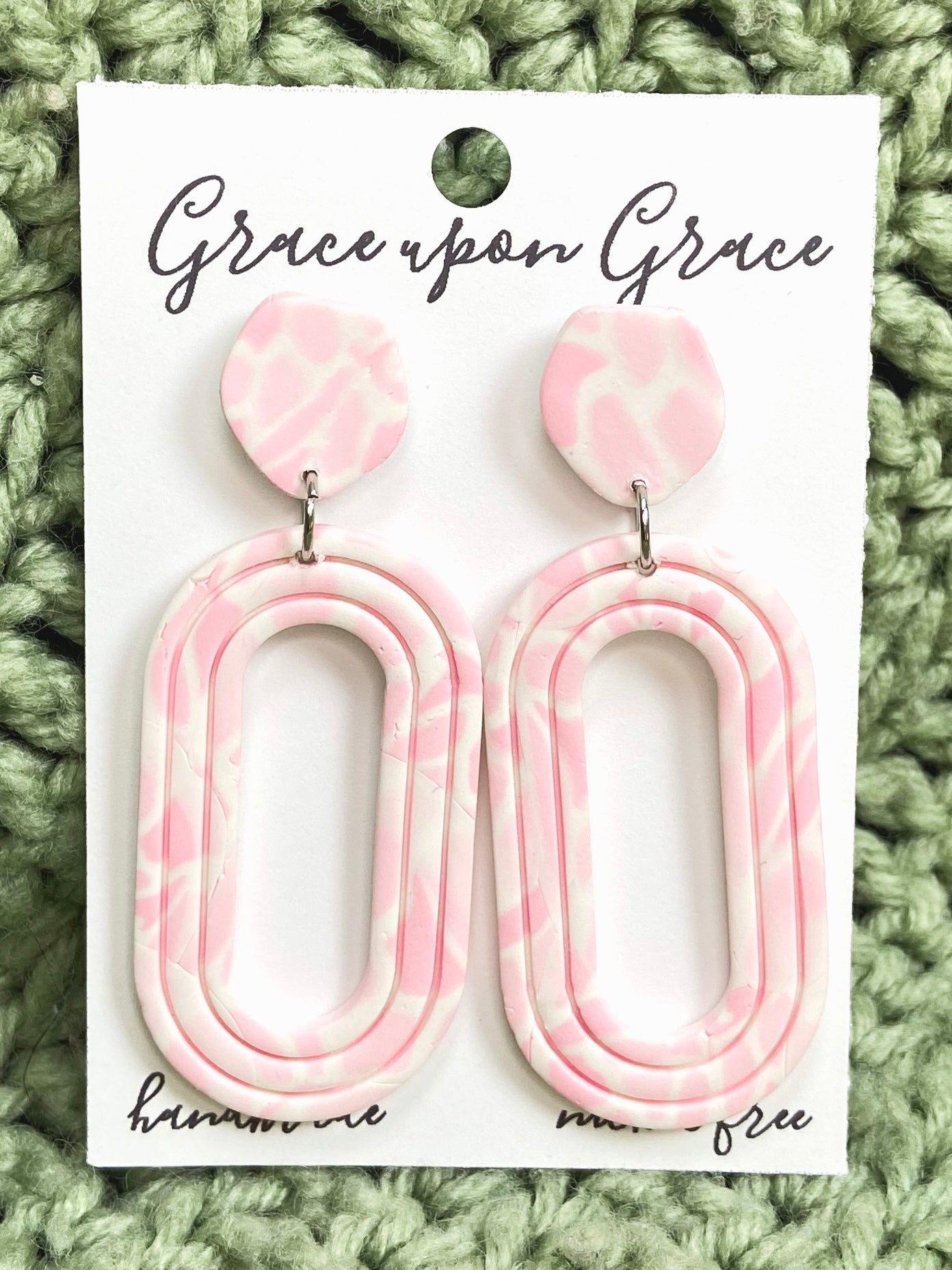 Ophelia Dangles - Pink and White