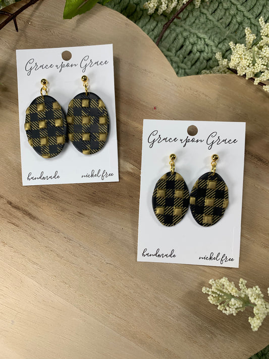 Buffalo Plaid Raised Texture Dangles