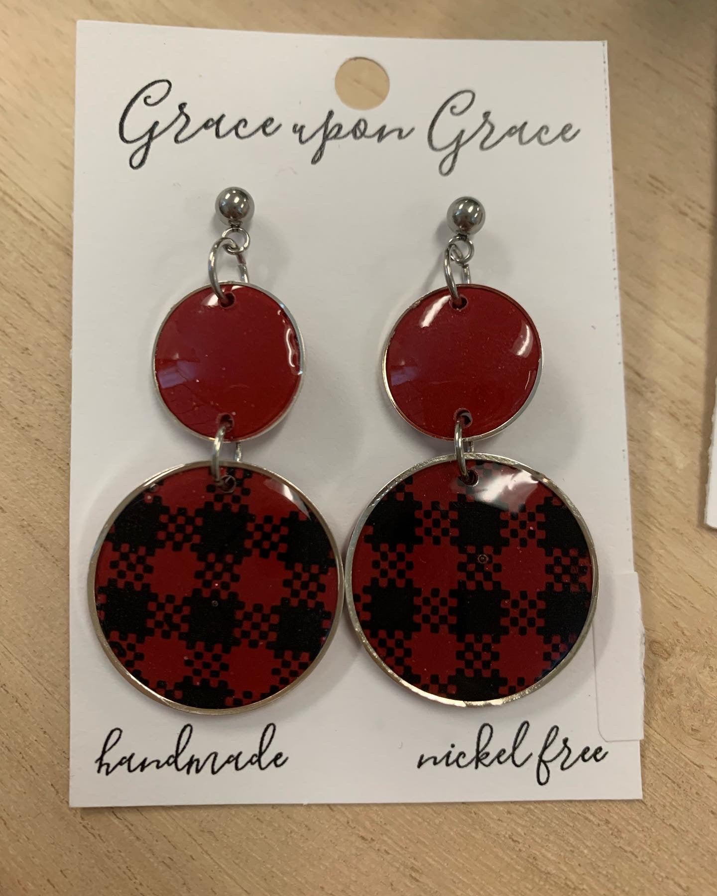 Buffalo Plaid Dangles - Long