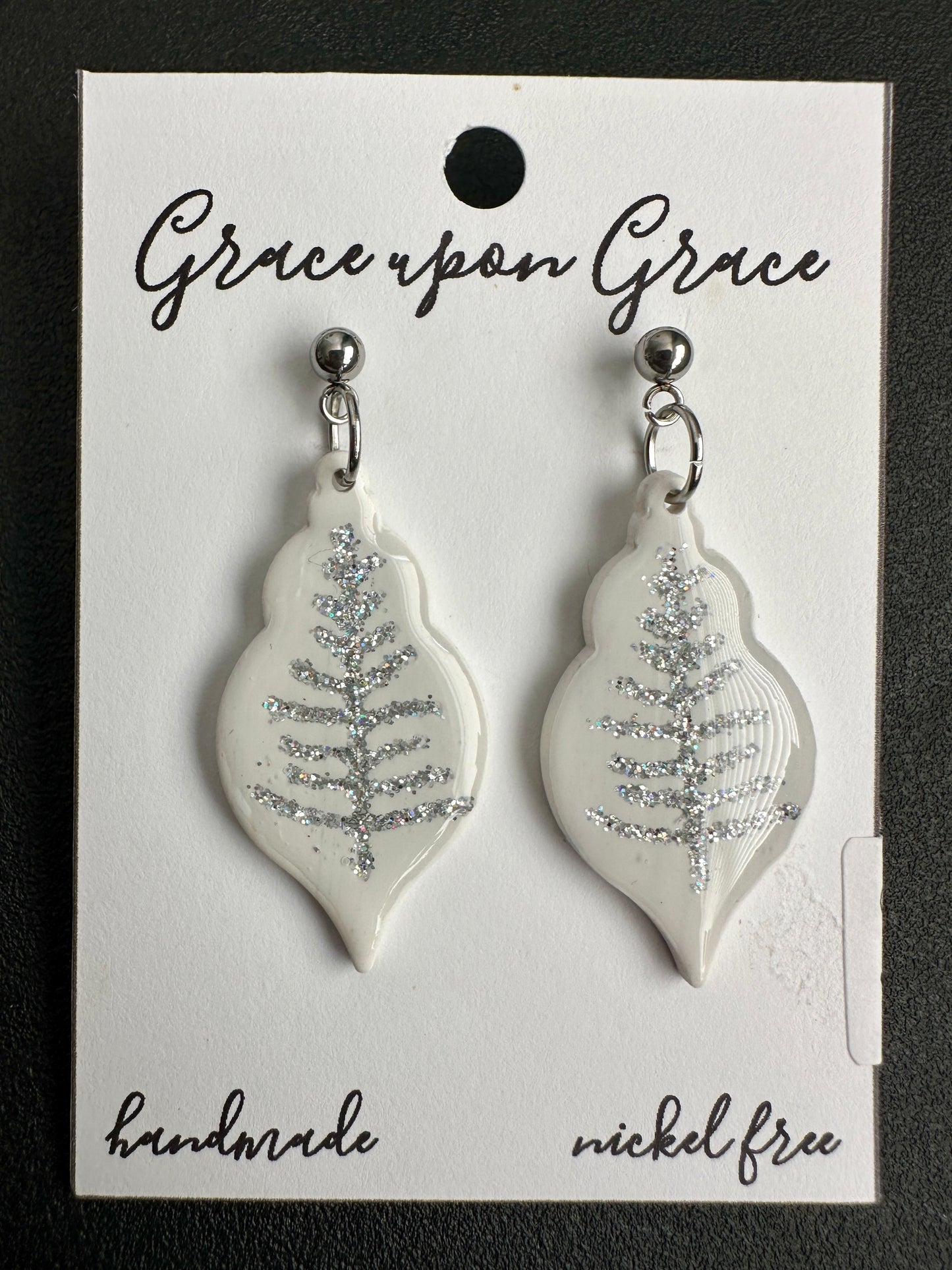 Glittery Tree Bauble Dangles