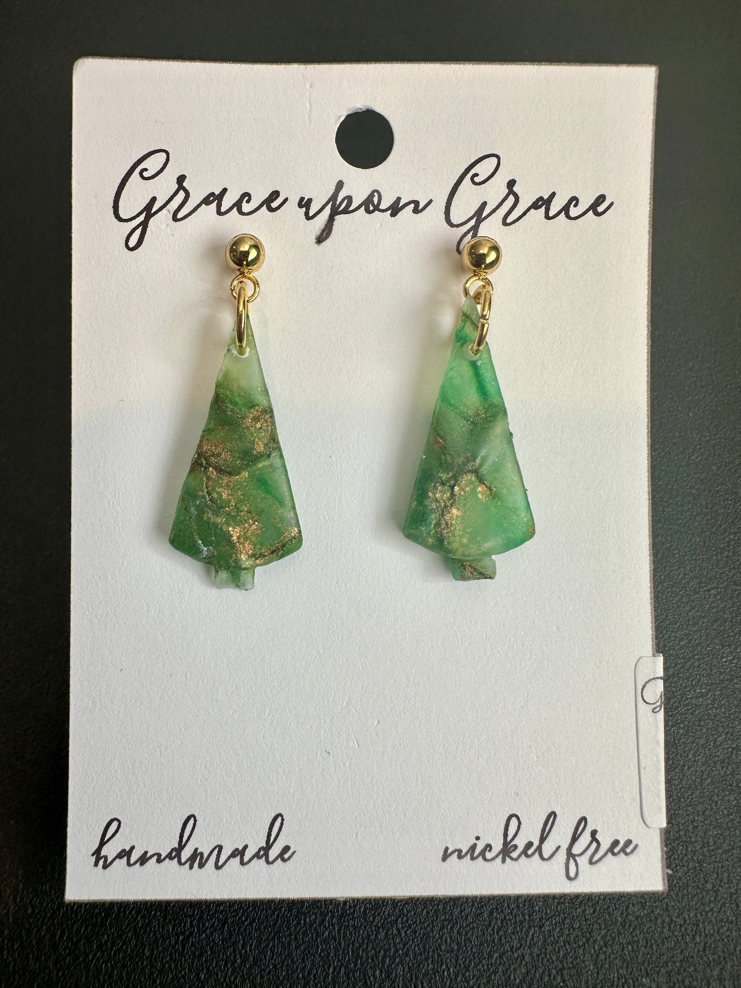 Marbled Minimalist Tree Dangles