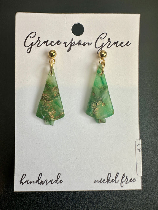 Marbled Minimalist Tree Dangles