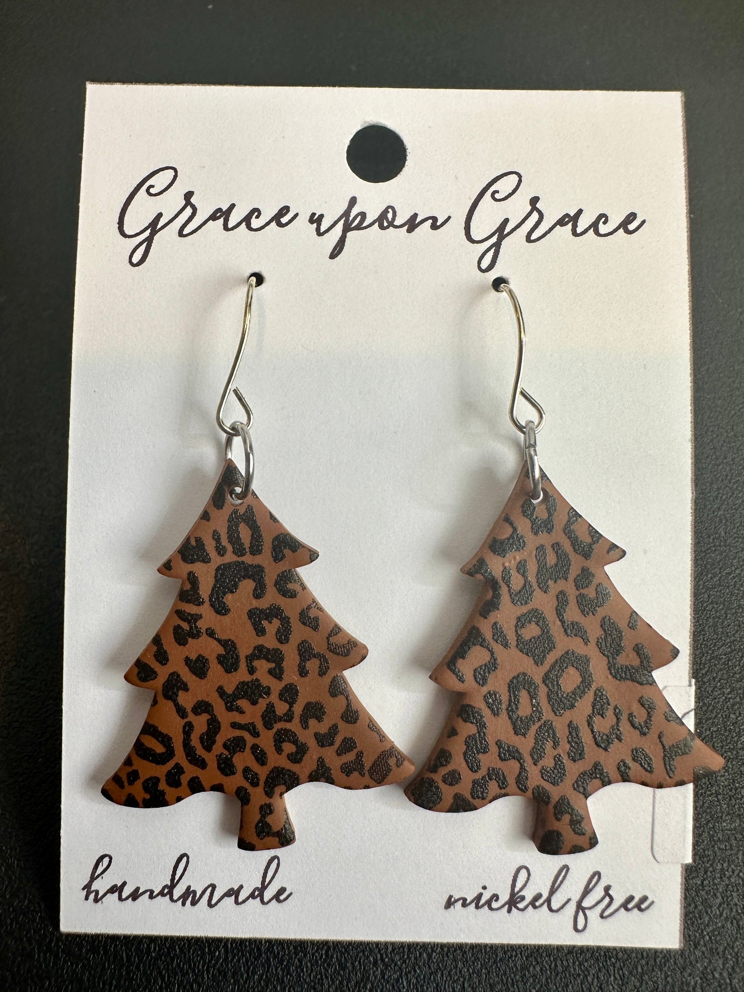 Leopard Print Tree Dangles