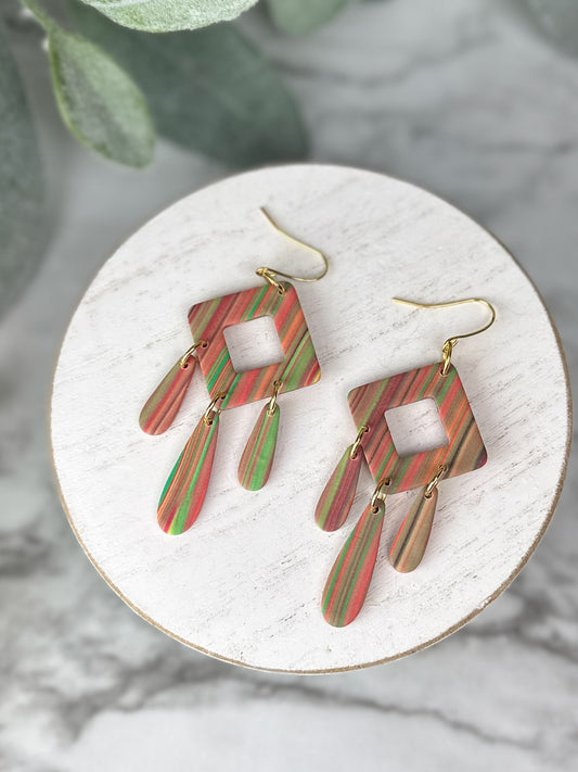 Retro Diamond Dangles