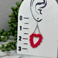 Scalloped Open Heart Dangles with Lace Texture
